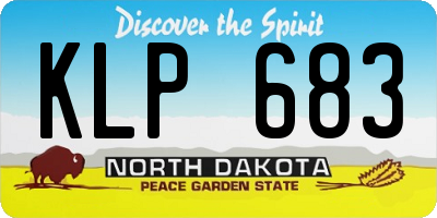 ND license plate KLP683