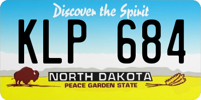 ND license plate KLP684