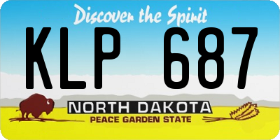 ND license plate KLP687