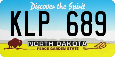 ND license plate KLP689