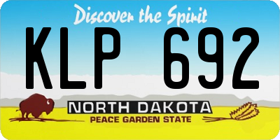 ND license plate KLP692