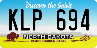 ND license plate KLP694