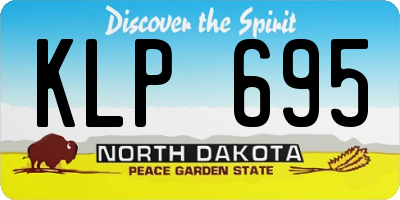 ND license plate KLP695