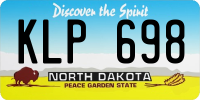 ND license plate KLP698