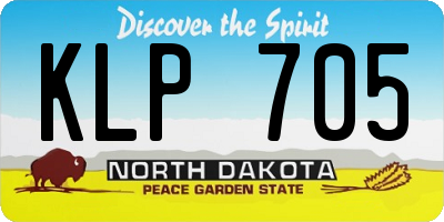 ND license plate KLP705