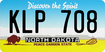 ND license plate KLP708