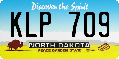 ND license plate KLP709
