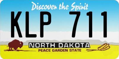 ND license plate KLP711