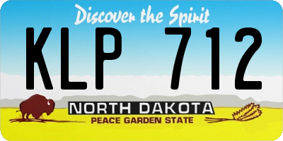 ND license plate KLP712