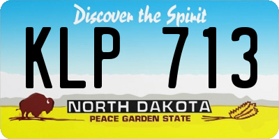 ND license plate KLP713