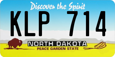 ND license plate KLP714
