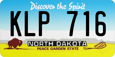 ND license plate KLP716