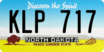 ND license plate KLP717