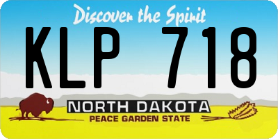 ND license plate KLP718