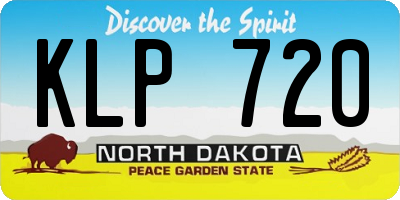 ND license plate KLP720