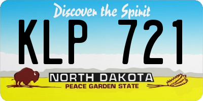 ND license plate KLP721