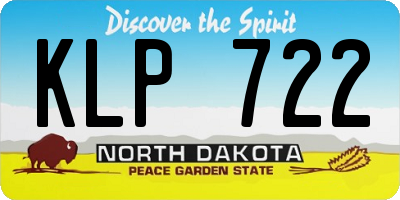 ND license plate KLP722
