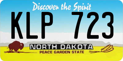 ND license plate KLP723