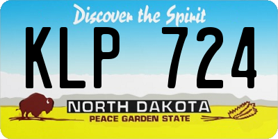 ND license plate KLP724