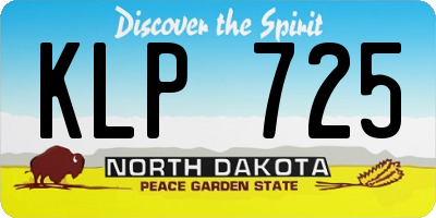 ND license plate KLP725