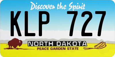 ND license plate KLP727