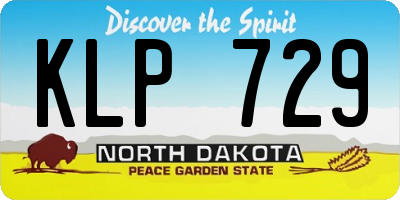 ND license plate KLP729