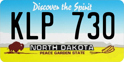ND license plate KLP730