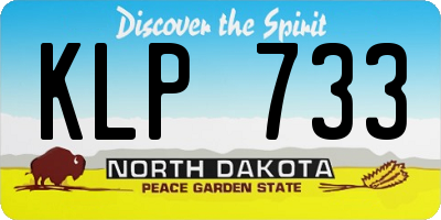 ND license plate KLP733