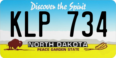 ND license plate KLP734