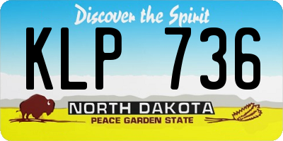 ND license plate KLP736