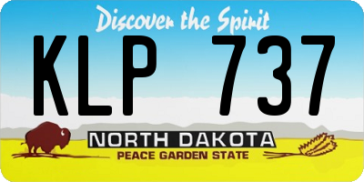 ND license plate KLP737