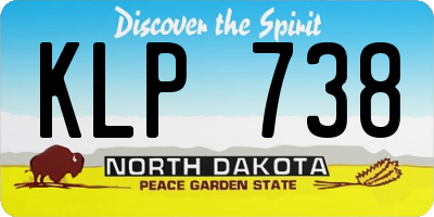 ND license plate KLP738