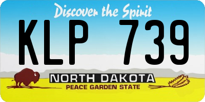ND license plate KLP739