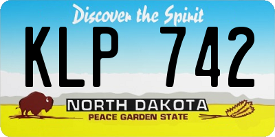 ND license plate KLP742