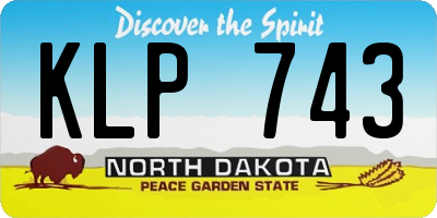 ND license plate KLP743
