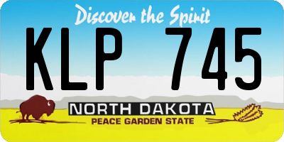 ND license plate KLP745