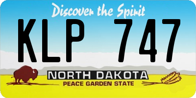 ND license plate KLP747