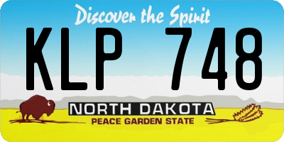 ND license plate KLP748