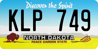 ND license plate KLP749