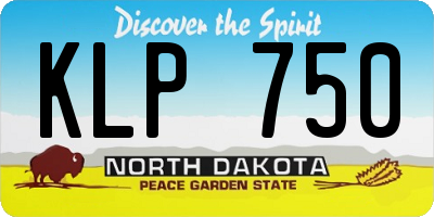 ND license plate KLP750