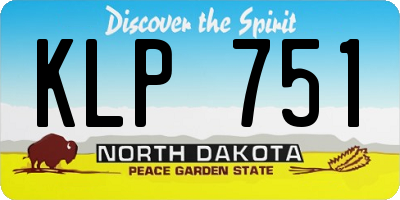 ND license plate KLP751