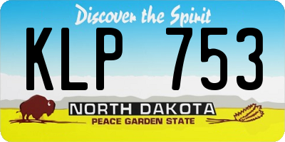 ND license plate KLP753