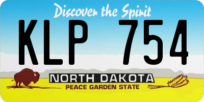 ND license plate KLP754