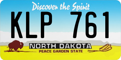 ND license plate KLP761
