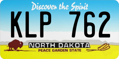 ND license plate KLP762
