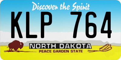 ND license plate KLP764