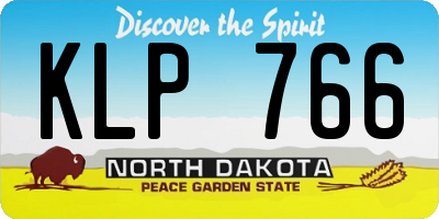 ND license plate KLP766