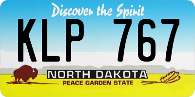 ND license plate KLP767