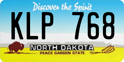 ND license plate KLP768