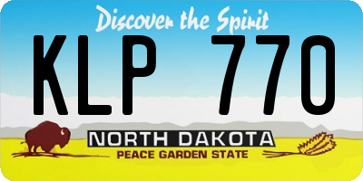 ND license plate KLP770